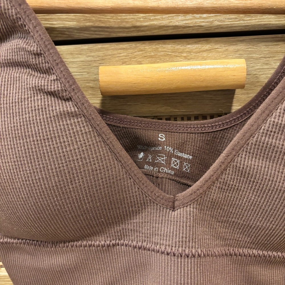 Amazon Women's Taupe Sports Bra - Picture 2 of 2